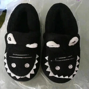Toddler size 10..black cotton crocs...nwt